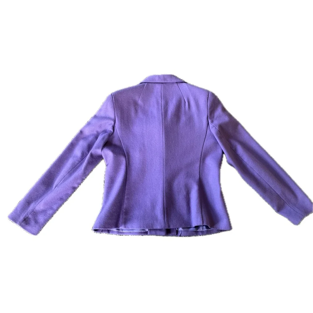 Vintage Violet Purple 100% Wool Blazer Jacket Women Size 10 Vintage Cottagecore